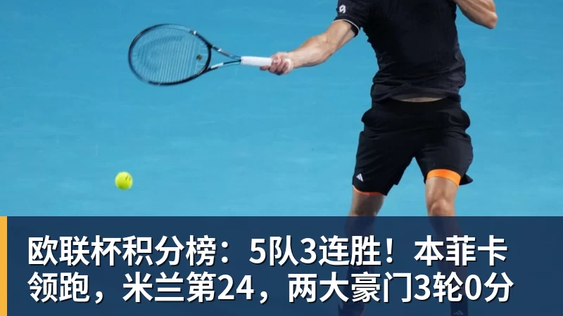 MK体育欧联杯积分榜：5队3连胜！本菲卡领跑，米兰第24，两大豪门3轮0分